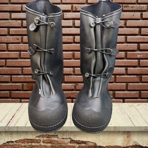 Servus Rubber Overboots Men's Size 11–13 Black Waterproof USA Made – New No Box